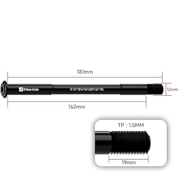 Amazon | バイクフォークとリアショック用12mmスルーアクスル